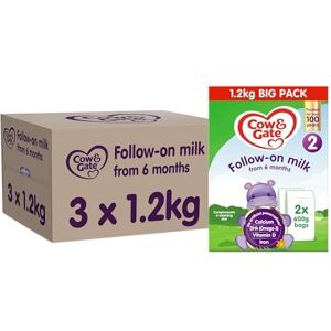 Cow & Gate 2 Follow On Baby Milk Powder Formula, 6-12 Months, 1.2K (Pack of 3) Cow & Gate 2 Follow On Baby Milk Powder Formula, 6-12 Months, 1.2K (Pack of 3)