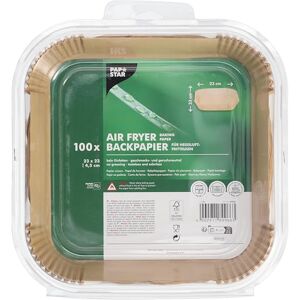 Papstar , 100 Baking Papers 23 cm x 23 cm x 4.5 cm Brown for Hot Air Fryers Papstar , 100 Baking Papers 23 cm x 23 cm x 4.5 cm Brown for Hot Air Fryers