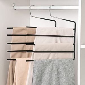 Nature Smile Pants Hangers 3pack, Heavy Duty Multi Layers Space Saving Slack Hangers,Non Slip 5 Tier Open-Ended Pants Hanger Closet Storage Organizer for Garden Flags Trousers Jeans Scarf Nature Smile Pants Hangers 3pack, Heavy Duty Multi Layers Space Saving Slack Hangers,Non Slip 5 Tier Open-Ended Pants Hanger Closet Storage Organizer for Garden Flags Trousers Jeans Scarf