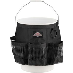 Auto Boss Wash Boss Organizer for a 5 Gallon Bucket, with Fast-Drying, Exterior Mesh Pockets for Car Wash Supplies, Allowing for Soap and Water in the Bucket, in Black, AB30060 Auto Boss Wash Boss Organizer for a 5 Gallon Bucket, with Fast-Drying, Exterior Mesh Pockets for Car Wash Supplies, Allowing for Soap and Water in the Bucket, in Black, AB30060