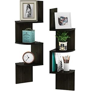 Furinno Wall Mounted Shelves, Wood, Espresso, one size Furinno Wall Mounted Shelves, Wood, Espresso, one size