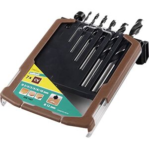 Wolfcraft CV Wood Twist Drill Bit Set 7 Pcs. I 7107000 I 6 Wood Twist Drill bits, Including Countersink for Drilling in softwood Wolfcraft CV Wood Twist Drill Bit Set 7 Pcs. I 7107000 I 6 Wood Twist Drill bits, Including Countersink for Drilling in softwood