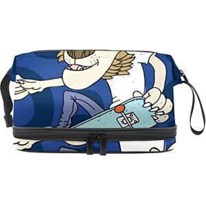 Generic Multi-Functional Storage Travel Cosmetic Bag with Handle,Lion Quote Skateboard Blue,Large Capacity Travel Cosmetic Bag Generic Multi-Functional Storage Travel Cosmetic Bag with Handle,Lion Quote Skateboard Blue,Large Capacity Travel Cosmetic Bag