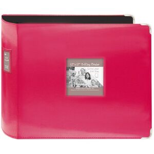 Pioneer Sewn Leatherette 3-Ring Binder 12 inches x 12 inches -Bright Pink, Pioneer Sewn Leatherette 3-Ring Binder 12 inches x 12 inches -Bright Pink,