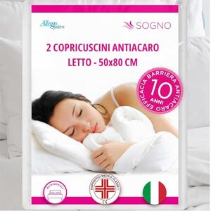 Allergosystem Set of 2 Anti-Dust Mite Pillow Covers, 50 x 80 cm, Polyester Allergosystem Set of 2 Anti-Dust Mite Pillow Covers, 50 x 80 cm, Polyester