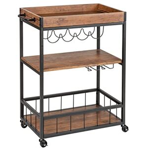 WENKO Camarera plegable Rustico, Black/Brown WENKO Camarera plegable Rustico, Black/Brown