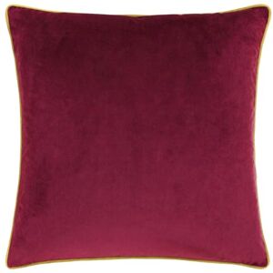 furn. Meridian Velvet Cushion Cover with Feather Rich Filled Inner Pad – Luxury Piped Design (Maroon/Moss, 55 x 55 cm) furn. Meridian Velvet Cushion Cover with Feather Rich Filled Inner Pad – Luxury Piped Design (Maroon/Moss, 55 x 55 cm)