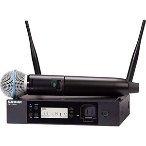 Shure GLXD24R+/B58 Dual Band Pro Digital Wireless Microphone System for Church, Karaoke, Vocals 12-Hour Battery Life, 100 ft Range BETA 58A Handheld Vocal Mic, Single Channel Rack Mount Receiver Shure GLXD24R+/B58 Dual Band Pro Digital Wireless Microphone System for Church, Karaoke, Vocals 12-Hour Battery Life, 100 ft Range BETA 58A Handheld Vocal Mic, Single Channel Rack Mount Receiver