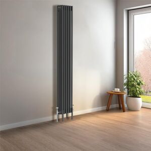 NRG Cast Iron Radiator Four Column 1800x290mm Anthracite Traditional Column Cast Iron Style Radiator Central Heating Radiator Perfect for Bathrooms, Kitchen, Living Room NRG Cast Iron Radiator Four Column 1800x290mm Anthracite Traditional Column Cast Iron Style Radiator Central Heating Radiator Perfect for Bathrooms, Kitchen, Living Room
