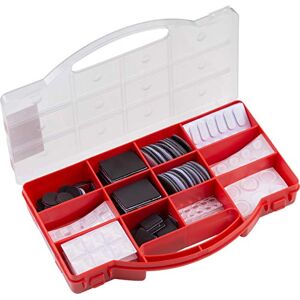 Werkzeyt 647060 Assortment 330 Pieces – Self-Adhesive – Effective Protection of Sensitive Surfaces Objects/Non-Slip Pads, Furniture Buffer & Stop Damper, Varying Werkzeyt 647060 Assortment 330 Pieces – Self-Adhesive – Effective Protection of Sensitive Surfaces Objects/Non-Slip Pads, Furniture Buffer & Stop Damper, Varying