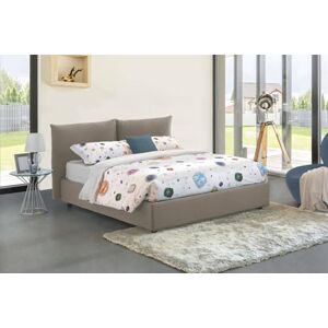 Talamo Italia Double bed Cristel, Container bed with fabric covering, 100% Made in Italy, Front opening, with mattress 160x190 cm included, Dove-gray Talamo Italia Double bed Cristel, Container bed with fabric covering, 100% Made in Italy, Front opening, with mattress 160x190 cm included, Dove-gray
