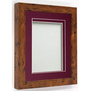 Frame Company Rickman Box Frame Rustic with Plum Mount, 8x6 for 5x3 inch Frame Company Rickman Box Frame Rustic with Plum Mount, 8x6 for 5x3 inch