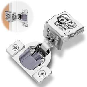 DecoBasics 50 Pack Soft Close Cabinet Hinges 1-1/4" Overlay for Kitchen Cabinet Doors, Slow Self-Closing Concealed Hidden Hinges for Face Frame –Stainless Steel, 3-Way Adjustable & Quiet Close Damper DecoBasics 50 Pack Soft Close Cabinet Hinges 1-1/4" Overlay for Kitchen Cabinet Doors, Slow Self-Closing Concealed Hidden Hinges for Face Frame –Stainless Steel, 3-Way Adjustable & Quiet Close Damper