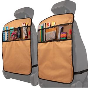 Lusso Gear Seat Back Protectors (2 Pack) Car Kick Mats with Odor Free, Premium Waterproof Fabric, Reinforced Corners to Prevent Sag, and 3 Mesh Pockets for Great Storage Lusso Gear Seat Back Protectors (2 Pack) Car Kick Mats with Odor Free, Premium Waterproof Fabric, Reinforced Corners to Prevent Sag, and 3 Mesh Pockets for Great Storage
