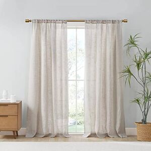 Madison Park Kyler 2-Panel Pack Window Curtain, Textured, Lightweight and Soft Linen Blend Fabric, Light Filtering Shade, Rod Pocket Top, Easy to Hang, Fits up to 3" Diameter Rod, 52" x 84" Natural Madison Park Kyler 2-Panel Pack Window Curtain, Textured, Lightweight and Soft Linen Blend Fabric, Light Filtering Shade, Rod Pocket Top, Easy to Hang, Fits up to 3" Diameter Rod, 52" x 84" Natural
