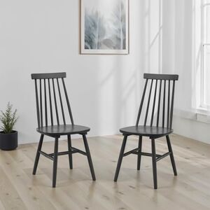 Julian Bowen Set Of 2 Alassio Spindle Back Dining Chairs Black Julian Bowen Set Of 2 Alassio Spindle Back Dining Chairs Black