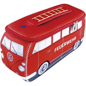 BRISA VW Collection Volkswagen Neoprene Universal Makeup Cosmetics Toiletry Travel Pharmacy Bag in T1 Bus Design (Firetruck/Red/Large) BRISA VW Collection Volkswagen Neoprene Universal Makeup Cosmetics Toiletry Travel Pharmacy Bag in T1 Bus Design (Firetruck/Red/Large)