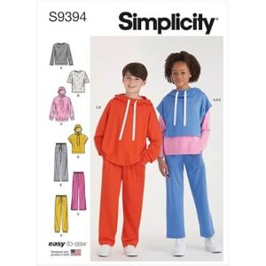 Simplicity Sewing Pattern S9394 Boys' and Girls' Oversized Knit Hoodies, Trousers and Tops Simplicity Sewing Pattern S9394 Boys' and Girls' Oversized Knit Hoodies, Trousers and Tops