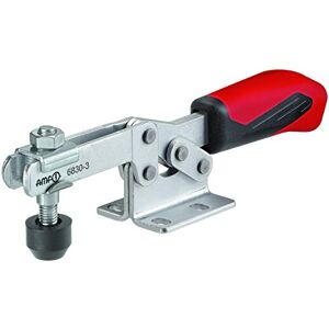 AMF 93021 "6830" Horizontal Acting Toggle Clamp with Horizontal Base, Silver/Red, Size 2 AMF 93021 "6830" Horizontal Acting Toggle Clamp with Horizontal Base, Silver/Red, Size 2