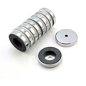 FIRST4MAGNETS Ferrite Pot Magnet for Arts, Crafts, Model Making, DIY, Hobbies, Office, and Home 50mm dia x 10mm thick x 8.5mm hole 15.8kg Pull Pack of 10 FIRST4MAGNETS Ferrite Pot Magnet for Arts, Crafts, Model Making, DIY, Hobbies, Office, and Home 50mm dia x 10mm thick x 8.5mm hole 15.8kg Pull Pack of 10