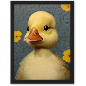Artery8 Duckling with Flowers Oil Painting Kids Bedroom Baby Nursery Duck Artwork Framed Wall Art Print 18X24 Inch Artery8 Duckling with Flowers Oil Painting Kids Bedroom Baby Nursery Duck Artwork Framed Wall Art Print 18X24 Inch