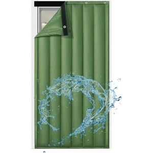 Akngfo Thermal Insulated Door Curtain,Noise Barrier Soundproof Blanket for Door Cover,Temporary Door,Heavy Duty Cold/Hot Protection Door Screen,Weatherproof, Windproof, Weighted Bottom, Customizable (Color Akngfo Thermal Insulated Door Curtain,Noise Barrier Soundproof Blanket for Door Cover,Temporary Door,Heavy Duty Cold/Hot Protection Door Screen,Weatherproof, Windproof, Weighted Bottom, Customizable (Color