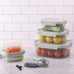 LocknLock NestnLock Stackable Food Storage Containers 5pc set 230ml / 500ml / 920ml / 1.6L / 2.7L, Sage Green LocknLock NestnLock Stackable Food Storage Containers 5pc set 230ml / 500ml / 920ml / 1.6L / 2.7L, Sage Green