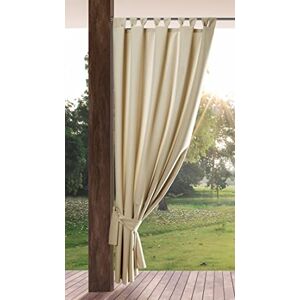 Eurofirany GARDEN Outdoor Curtain with Tab Top 1 pc. Velcro Fastener, Sun Protection, Privacy Screen, Windproof, Waterproof Curtain for Patio, Gazebo, Pergola, Porch, W61" x L102", Light Beige Eurofirany GARDEN Outdoor Curtain with Tab Top 1 pc. Velcro Fastener, Sun Protection, Privacy Screen, Windproof, Waterproof Curtain for Patio, Gazebo, Pergola, Porch, W61" x L102", Light Beige