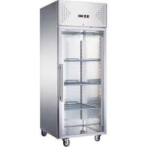 Stalwart DA-F650VGLASS Commercial Freezer Upright Cabinet 685 litres Stainless Steel Single Glass Door GN2/1 Ventilated Cooling Stalwart DA-F650VGLASS Commercial Freezer Upright Cabinet 685 litres Stainless Steel Single Glass Door GN2/1 Ventilated Cooling