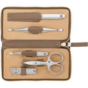 ZWILLING 5 Piece Manicure Set Cowhide Leather with Zip Premium Taupe ZWILLING 5 Piece Manicure Set Cowhide Leather with Zip Premium Taupe