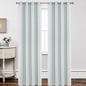 Joydeco White Curtains 120 Inches Long 2 Panels Set, Thermal Insulated Long Curtains& Drapes 2 Burg, Christmas Drapes for Living Room Bedroom Window (W52 x L120 Inch, Greyish White) Joydeco White Curtains 120 Inches Long 2 Panels Set, Thermal Insulated Long Curtains& Drapes 2 Burg, Christmas Drapes for Living Room Bedroom Window (W52 x L120 Inch, Greyish White)