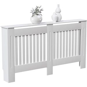 Vida Designs Chelsea Radiator Cover With Modern Slats White Decorative Heater Cover with Shelf, Large, (H: 82 / W: 152 / D: 19 cm) Vida Designs Chelsea Radiator Cover With Modern Slats White Decorative Heater Cover with Shelf, Large, (H: 82 / W: 152 / D: 19 cm)