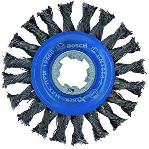 Bosch WBX428 4-1/2 in. Wheel Dia. X-Lock Arbor Carbon Steel Full Cable Knotted Wire Wheel Bosch WBX428 4-1/2 in. Wheel Dia. X-Lock Arbor Carbon Steel Full Cable Knotted Wire Wheel
