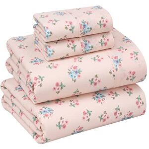 Ruvanti 100% Cotton Full Size Bed Sheets, 4 Pieces, Soft & Breathable Percale Weave Bedding, Deep Pocket 16", Hotel Standard, Crisp Cool Feel, Durable, Perfect Sheet Set Floral, Spring On Ruvanti 100% Cotton Full Size Bed Sheets, 4 Pieces, Soft & Breathable Percale Weave Bedding, Deep Pocket 16", Hotel Standard, Crisp Cool Feel, Durable, Perfect Sheet Set Floral, Spring On