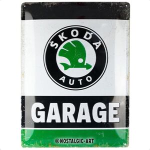 Nostalgic-Art Retro tin sign, 30 x 40 cm, Skoda – Garage Green – Gift idea for Skoda fans, Official License Product (OLP), made of metal, vintage design Nostalgic-Art Retro tin sign, 30 x 40 cm, Skoda – Garage Green – Gift idea for Skoda fans, Official License Product (OLP), made of metal, vintage design