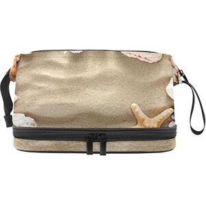 Generic Multi-Functional Storage Travel Cosmetic Bag with Handle,Seashells Starfish Beach,Large Capacity Travel Cosmetic Bag Generic Multi-Functional Storage Travel Cosmetic Bag with Handle,Seashells Starfish Beach,Large Capacity Travel Cosmetic Bag