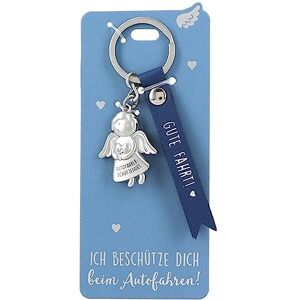 Depesche 11770-011 Guardian Angel Keyring Metal Lucky Charm with Loving Message and Faux Leather Strap, Blue Depesche 11770-011 Guardian Angel Keyring Metal Lucky Charm with Loving Message and Faux Leather Strap, Blue