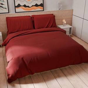 PETTI Artigiani Italiani One and a Half Duvet Cover, Duvet Cover and Pillow Cases in Microfiber, Solid Color Dark Powder, 100% Made in Italy PETTI Artigiani Italiani One and a Half Duvet Cover, Duvet Cover and Pillow Cases in Microfiber, Solid Color Dark Powder, 100% Made in Italy