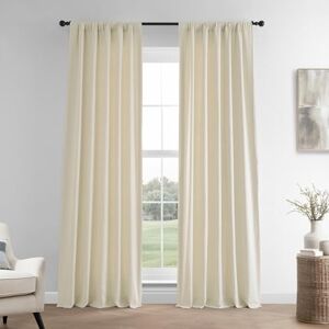 HPD Half Price Drapes French Linen Curtains 96 Inches Long Room Darkening Curtains for Bedroom & Living Room 50 X 96, (1 Panel), Ancient Ivory HPD Half Price Drapes French Linen Curtains 96 Inches Long Room Darkening Curtains for Bedroom & Living Room 50 X 96, (1 Panel), Ancient Ivory