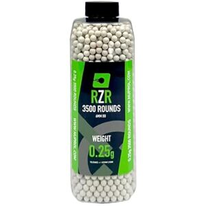 Nuprol RZR Airsoft BBs 0.25g (3500R),White Nuprol RZR Airsoft BBs 0.25g (3500R),White