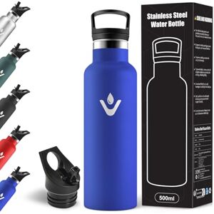 Motswedi 500ml Children's Thermal Water Bottle with 2 Caps, Drinking Bottle with Straw, Double Wall, Thermal Bottle, Leak-Proof, Water Bottle for School, Sports, Camping, Gym, Royal Blue Motswedi 500ml Children's Thermal Water Bottle with 2 Caps, Drinking Bottle with Straw, Double Wall, Thermal Bottle, Leak-Proof, Water Bottle for School, Sports, Camping, Gym, Royal Blue
