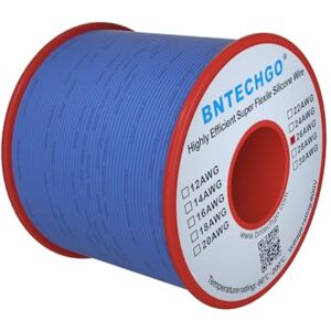 BNTECHGO 26 Gauge Silicone Wire Spool Blue 250 ft Ultra Flexible High Temp 200 deg C 600V 26 AWG Silicone Rubber Wire 30 Strands of Tinned Copper Wire Stranded Wire for Model Low Impedance BNTECHGO 26 Gauge Silicone Wire Spool Blue 250 ft Ultra Flexible High Temp 200 deg C 600V 26 AWG Silicone Rubber Wire 30 Strands of Tinned Copper Wire Stranded Wire for Model Low Impedance