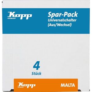 Kopp Malta 622615059 Professional Pack Consisting of 4 Universal Switches (Circuit Breakers and Toggle Switches) Silver Anthracite Kopp Malta 622615059 Professional Pack Consisting of 4 Universal Switches (Circuit Breakers and Toggle Switches) Silver Anthracite