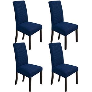 NORTHERN BROTHERS Chair Covers for Dining Room 4 Pack Navy Blue Chair Covers Super Fit Washable Kitchen Chair Protector Cover for Dining Room, Hotel, Ceremony NORTHERN BROTHERS Chair Covers for Dining Room 4 Pack Navy Blue Chair Covers Super Fit Washable Kitchen Chair Protector Cover for Dining Room, Hotel, Ceremony
