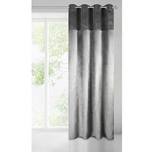 Eurofirany Curtain Velvet Shiny Stitching Eyelets Pattern Trend Elegant Bedroom Living Room, Silver, 140x250 cm Eurofirany Curtain Velvet Shiny Stitching Eyelets Pattern Trend Elegant Bedroom Living Room, Silver, 140x250 cm