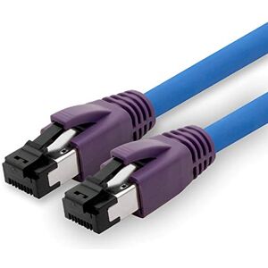 1aTTack.de 0.25m Cat.8 network cable CAT8 cable CAT 8 2000 MHz 40 Gbit s 40GBase-T high end Poe+ patch cable Ethernet cable AWG24 copper LSZH blue 1 piece 0.25m 1aTTack.de 0.25m Cat.8 network cable CAT8 cable CAT 8 2000 MHz 40 Gbit s 40GBase-T high end Poe+ patch cable Ethernet cable AWG24 copper LSZH blue 1 piece 0.25m
