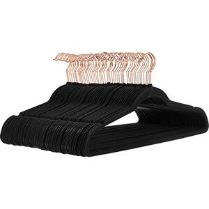 Amazon Basics Velvet Suit Hangers, 50-Pack, Black/Rose Gold Amazon Basics Velvet Suit Hangers, 50-Pack, Black/Rose Gold