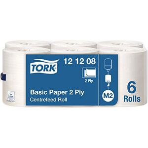 Tork Basic Centrefeed Wiping Paper White M2, Multipurpose Paper Towels, 6 x 121.5m, 121208 Tork Basic Centrefeed Wiping Paper White M2, Multipurpose Paper Towels, 6 x 121.5m, 121208