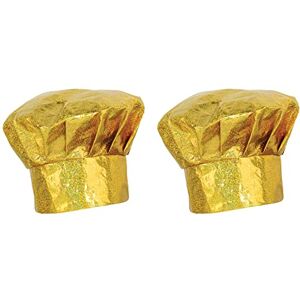 Beistle 60963 Prismatic Fabric Baking Chef's Hats 2 Piece Food Party Supplies Kitchen Decorations Summer Picnic, Plastic, Gold Beistle 60963 Prismatic Fabric Baking Chef's Hats 2 Piece Food Party Supplies Kitchen Decorations Summer Picnic, Plastic, Gold
