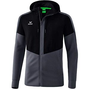 Erima Squad Training Jacket with Hood Black/Slate Grey, Large Erima Squad Training Jacket with Hood Black/Slate Grey, Large